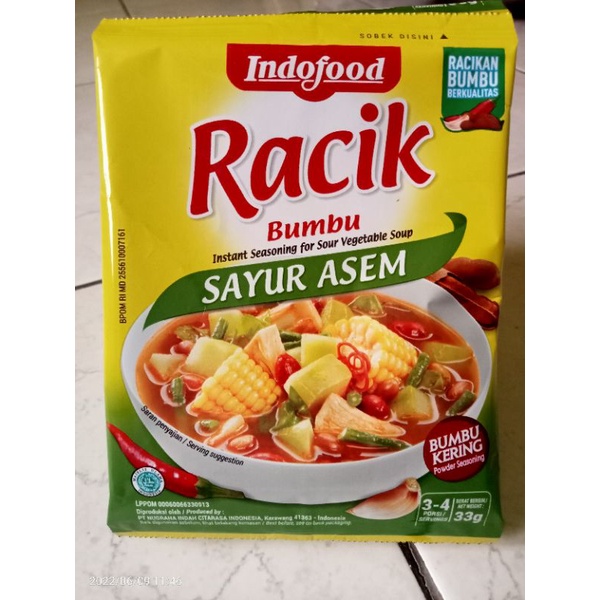 

Racik Indofood bumbu instan kering kemasan sachet