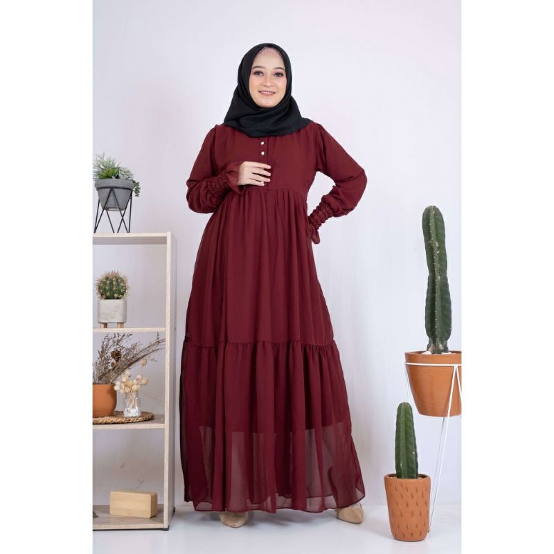 Gamis Wanita Dewasa Remaja Terbaru 2021 Jumbo Kekinian Murah Putih Polos Original Mewah Muslim Syari