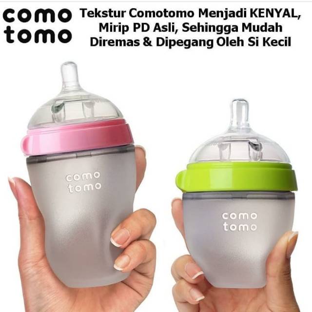 Comotomo Soft Hygienic Baby Bottle Dot Botol Susu Kenyal Bayi 150ML &amp; 250ML Original Termurah By Lidya Mom And Baby