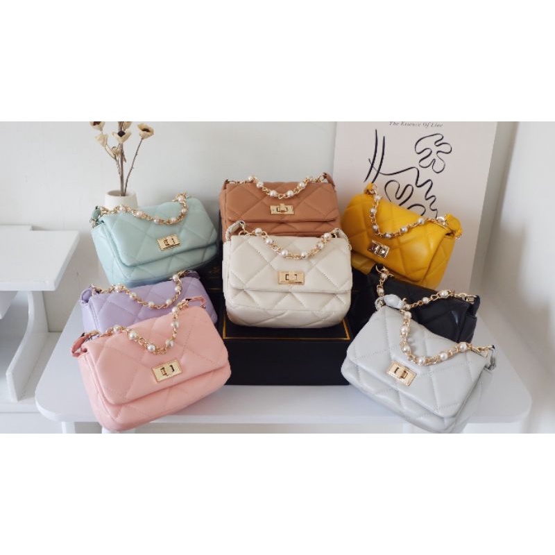 Jimshoney Tas selempang wanita Janice bag original murah fashion import realpic cod free box kotak