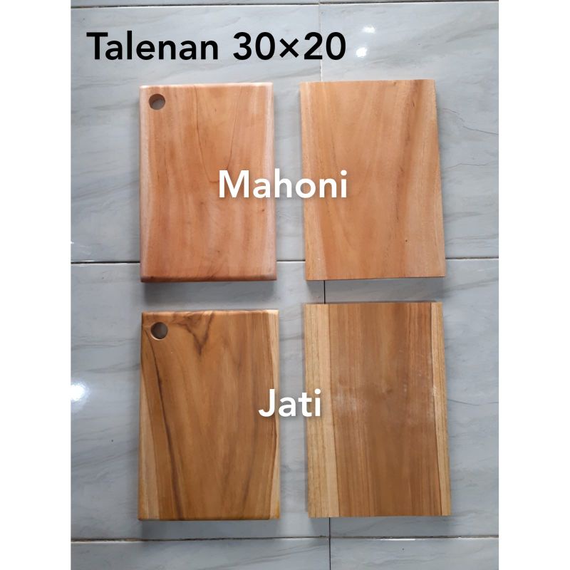 Talenan Kayu Jati / Talenan Kayu Mahoni Kayu Utuh ukuran 30x20cm