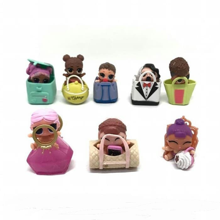 Pajangan lol my little sister dengan aksesoris topper cake kue lol Mainan Figure Set murah