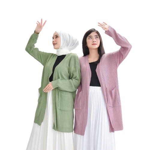 CARDIGAN POLOS / CARDY OVERSIZE / LONG CARDY RAJUT WANITA