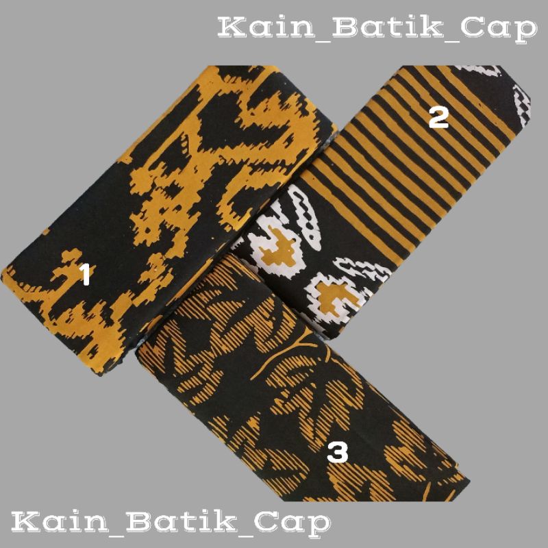 Kain Batik Cap Hitam Kuning Kain Seragam Batik Bahan Batik Kuning Hitam Kain Batik Kuning Hitam Kain