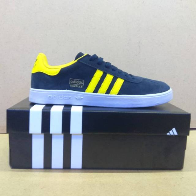 Sepatu Adidas Gazelle Black White Hitam Putih Import Vietnam Navy Kuning Sneakers Casual Kado Hadiah