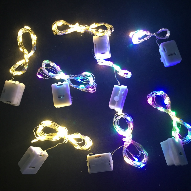 Lampu led Lampu Tumblr Kawat Hias Dekorasi / Fairy Cooper Light Baterai LED 1 meter dan 2 meter Fariy lights 59 60 61 [1KG=100PCS]