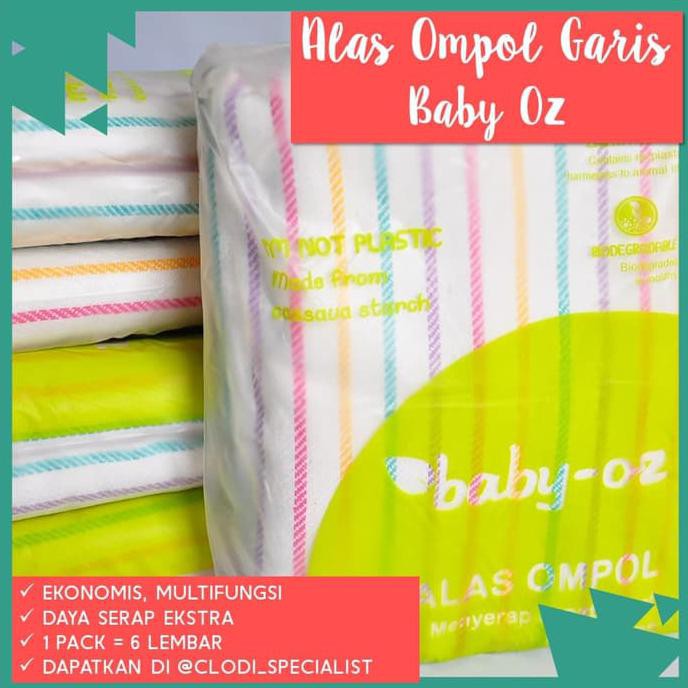 (Produk Terbaru) Alas Ompol Garis Baby Oz - Perlak Popok Kain - Tatakan Pipis Anak Bayi