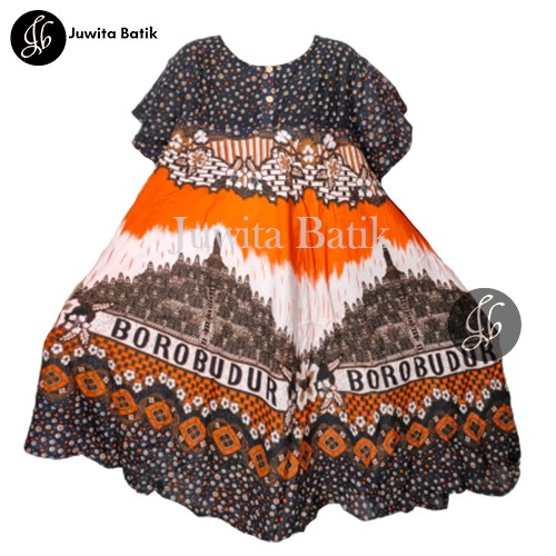 Daster Payung Wanita Jumbo XXL LD 120 Motif Borobudur Busui Bumil Best Seller Murah