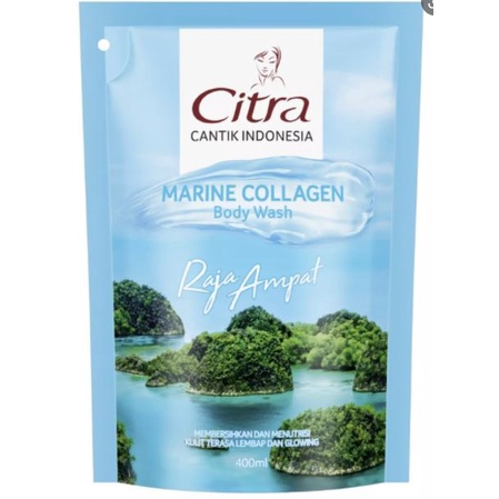 Citra Body Wash Marine Collagen Raja Ampat REFILL 400ml