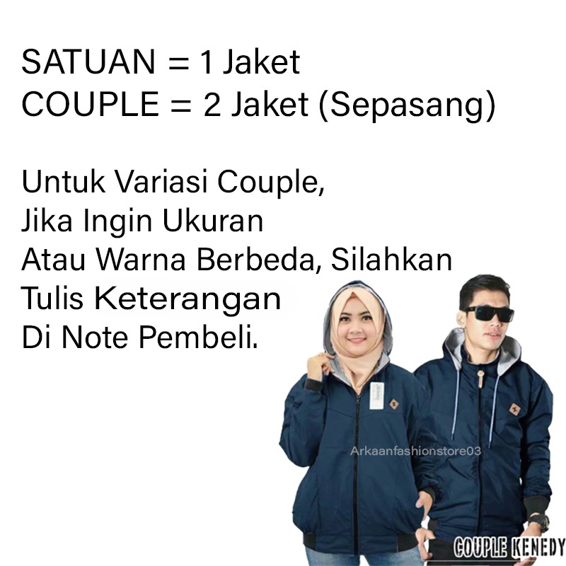 AKN - JAKET COUPLE PRIA DAN WANITA / JAKET BOLAK BALIK UNISEX / JAKET BOALAK BALIK TEBAL / JAKET COUPLE BOLAK BALIK TERMURAH