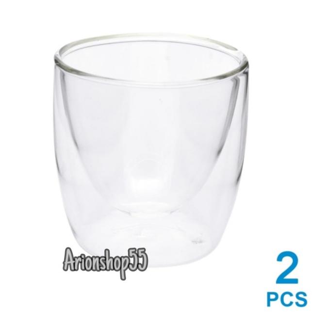 ~~~~~] Set 2 Pcs Gelas Double Wall Delicia 100 Ml