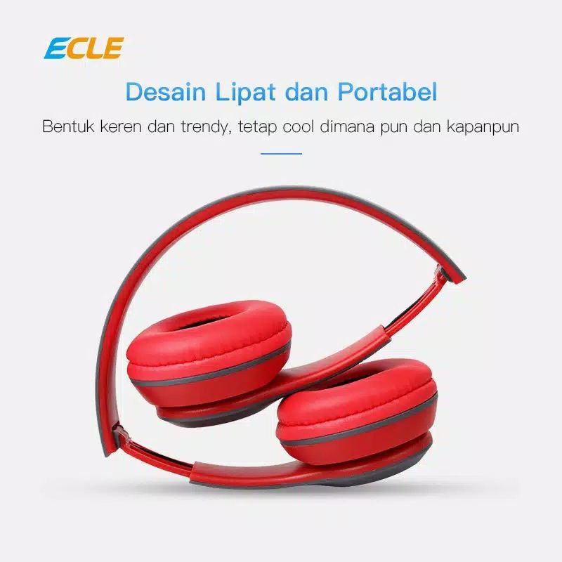 Ecle Headphone Bluetooth Foldable/Lipat,