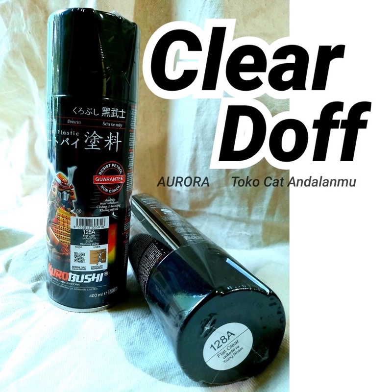 Pilox Samurai Flat Clear 128A Doff Dof Dop Vernis Pernis Klir Pilok Pylox Anti Gores Dopp 400ml