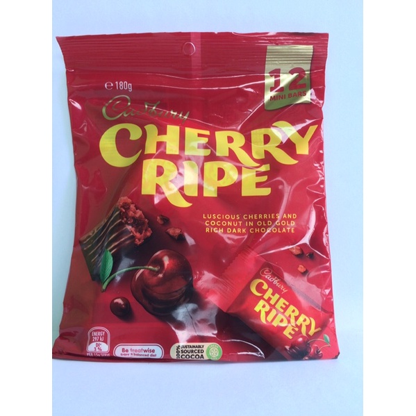 

Coklat Cadbury Cherry Ripe Sharepack Isi 12 Asli Australia