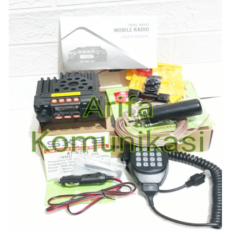 PAKETAN RADIO RIG MINI DUAL BAND PLUS FULL SET ANTENA MOBIL - PAKETAN RIG MINI PLUS KABEL DAN BREKET