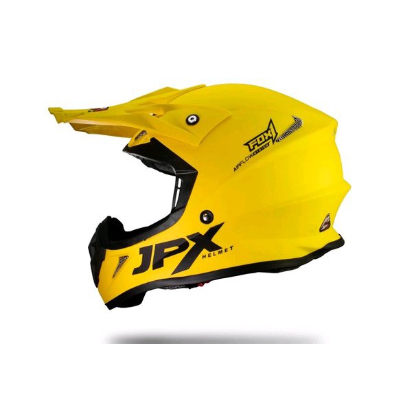 Helm cross Jpx Fox 1 warna kuning lemon