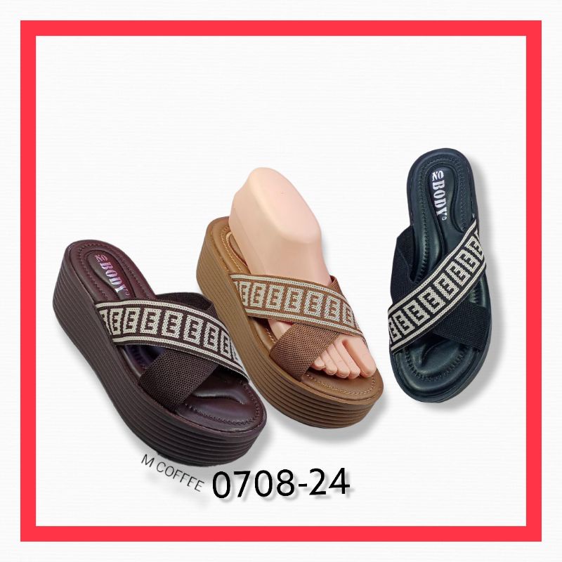 sandal wedges empuk NOBODY 0708-24