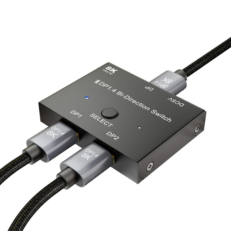 Btsg DisplayPort 8K DP 1.4 Switch Bi-Directional 2in1Out 8K 30Hz 4K 120Hz Splitter Converter Untuk Berbagai Sumber Dan Dis