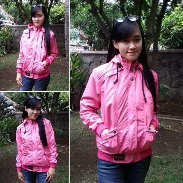 Jaket Cewek / Jaket Parasut / Nike Parasut Cewek PINK L