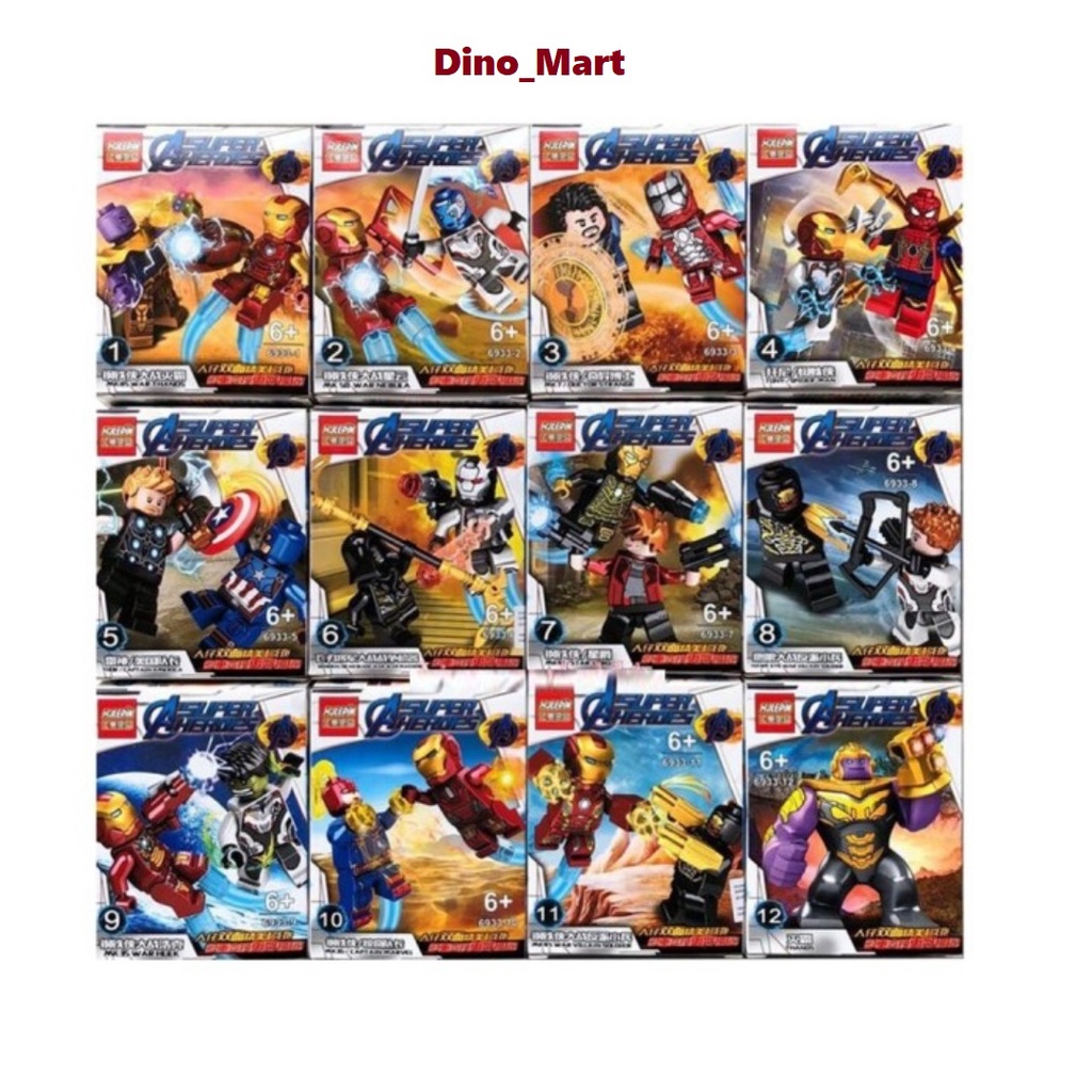 Brick Super Hero Avengers 2 in 1 Minifigure HJLEPIN 6933