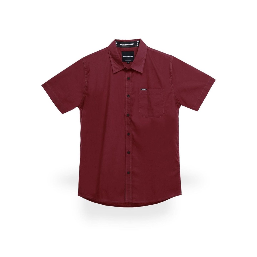 KEMEJA LENGAN PENDEK / SHIRT FRIDAY KILLER TRUSS MAROON ORIGINAL