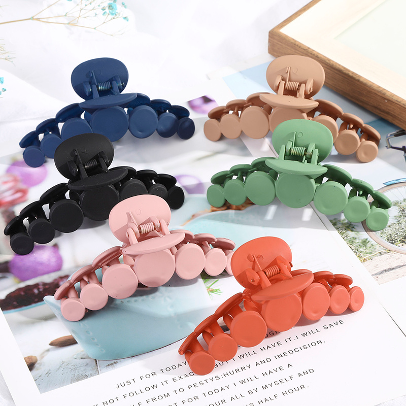 Fashion Ins Circle Claw Clips Simple Hair Clamps Solid Color Hair Clip Women Hair Accessories