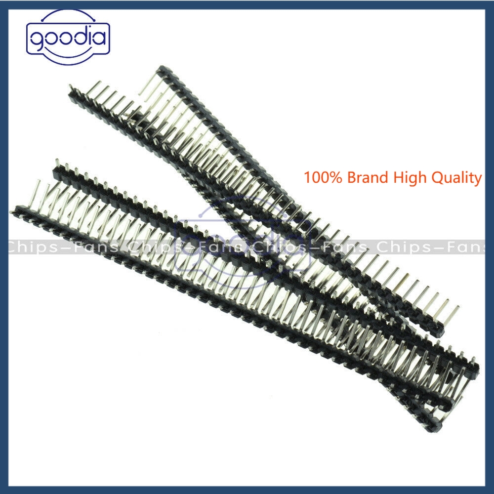 1/5/10pcs Strip Header Pin Sudut Kanan 40pin 2.54mm Untuk Arduino