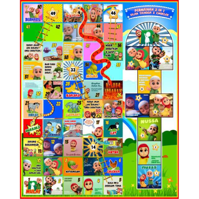 Ular Tangga Jumbo + Engklek (2in1)