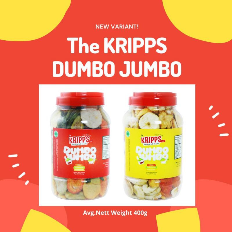 

The KRIPPS Dumbo Jumbo 400gr - Keripik Sayur dan Buah