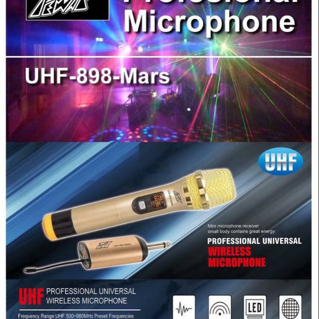 Mic wireless pewie UHF 898 Mars