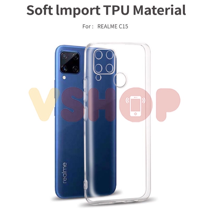 SOFTCASE TRANSPARAN REALME C15 PREMIUM CLEAR SOFT CASE