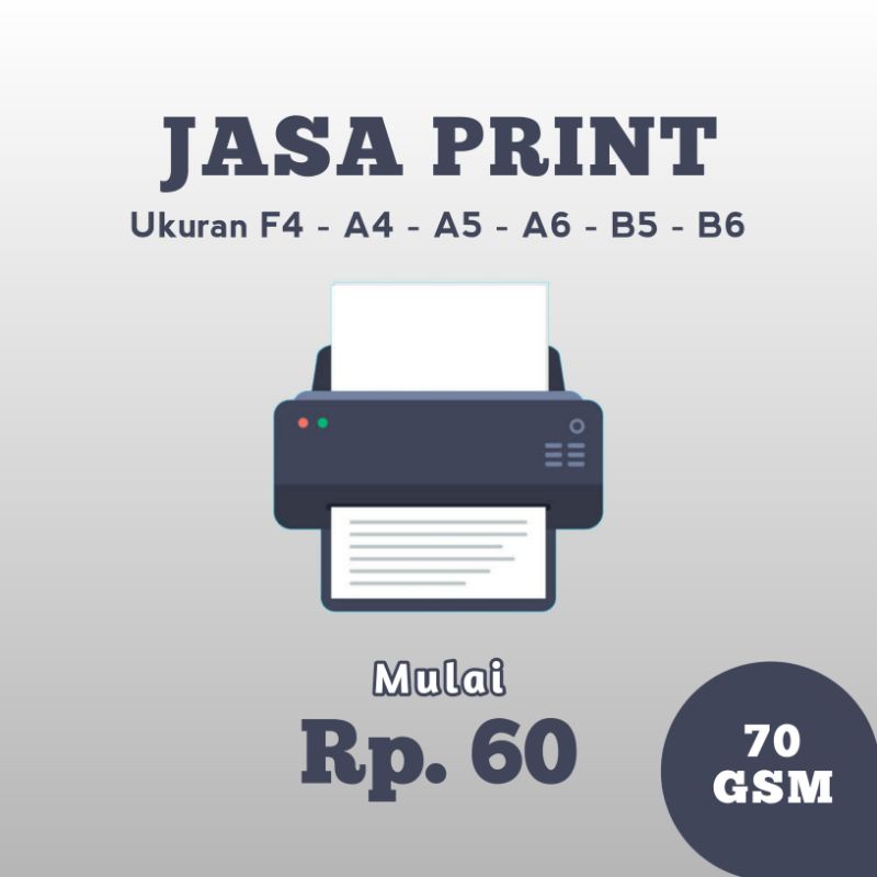 Jasa Print | Cetak Buku Pdf All Document A4 F4 A5 70Gsm