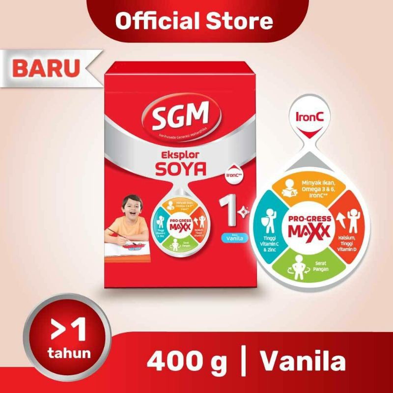 

SGM Eksplor Soya 1-5 Tahun 400gr Vanila / Madu