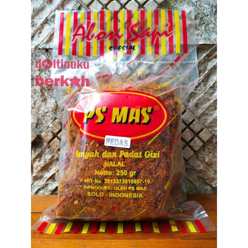 

ABON SAPI PS MAS RASA PEDAS 250 GRAM