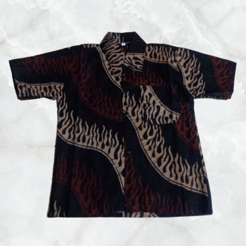 Baju Batik Anak Laki Laki Umur 1-4 Tahun Terbaru / Atasan Hem Kemeja Lengan Pendek Anak Cowok Murah.