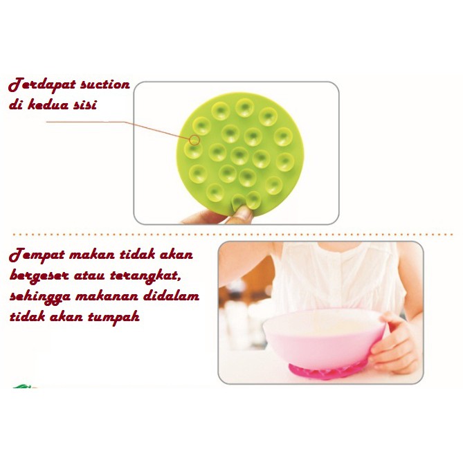 Tatakan Tempat Makan Bayi Balita Anak Non Slip Dengan Suction Gurita