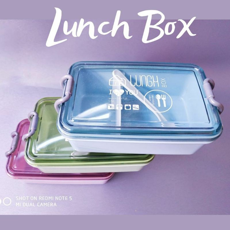KOTAK BEKAL MAKANAN 2 SEKAT ANTI TUMPAH