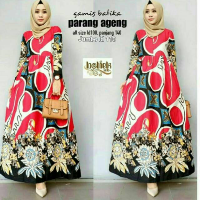Gamis parang ageng bahan katun batik pekalongan