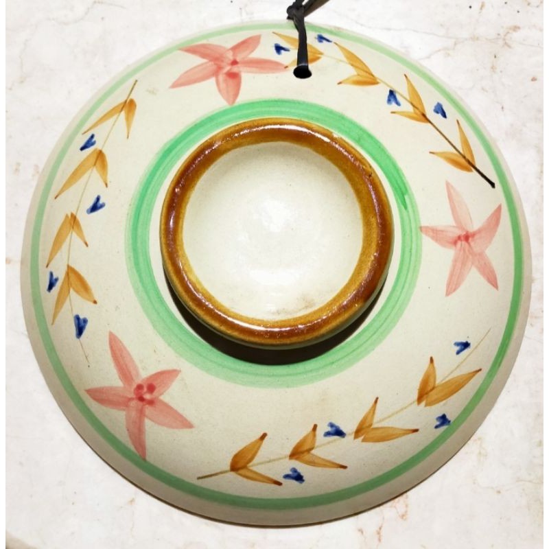Piring keramik kuno Antik  Ukuran Besar Dan Langka - Motif kembang