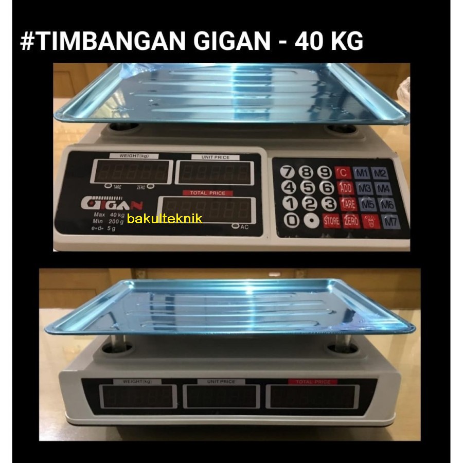 timbangan duduk digital 40kg gigan dual display timbangan buah gigan 40kg