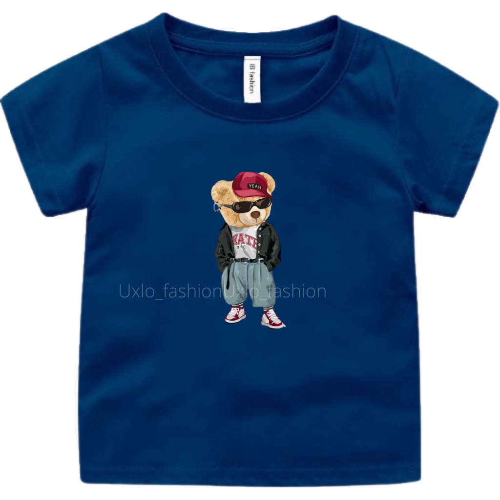 KAOS ANAK PEREMPUAN DAN LAKI MOTIF TEDY BEAR LUCU UMUR 2 SAMPAI 9 TAHUN UXLO FASHION