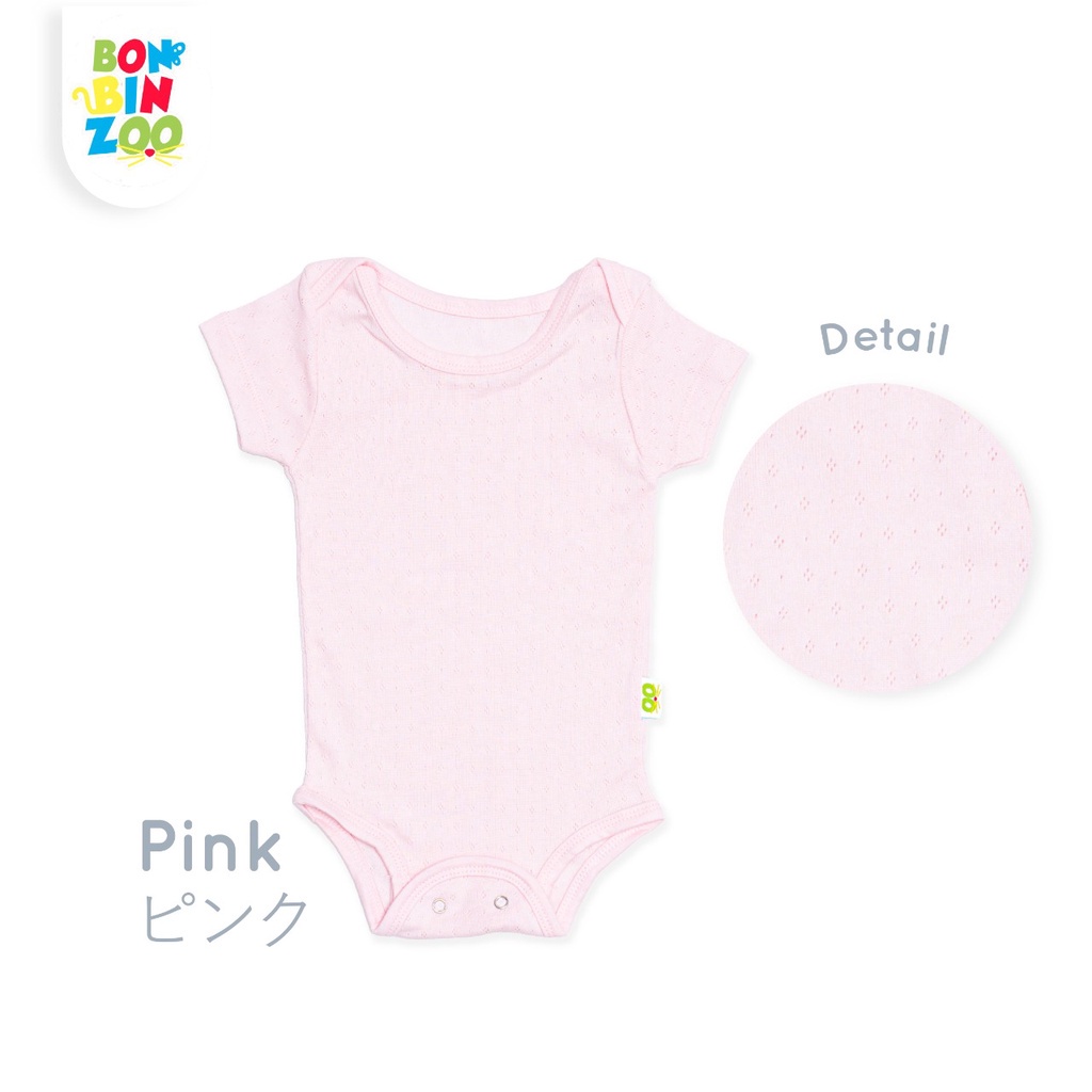 BONBINZOO BODYSUIT POINTELLE BABY BAJU JUMPER ANAK SEGITIGA 0-12 BULAN