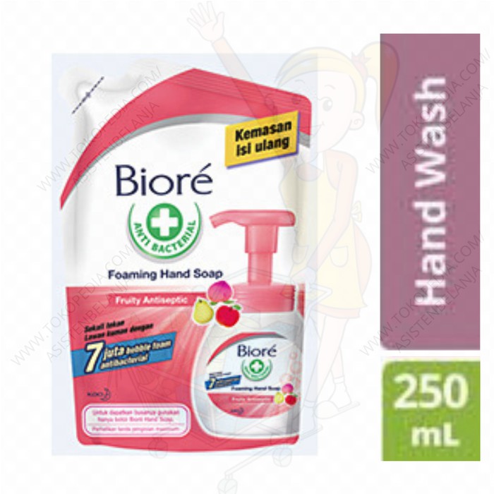 Sabun Cuci Tangan Biore Foaming Foam Foamy Handsoap Refill Isi Ulang 250ml 250 ml Fruity Pink Merah