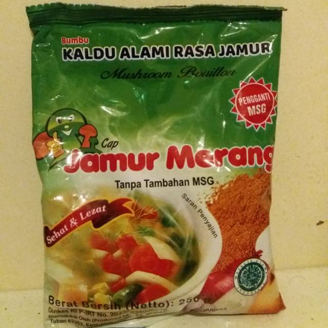 Kaldu Jamur Non MSG "Jamur Merang" 250 gram