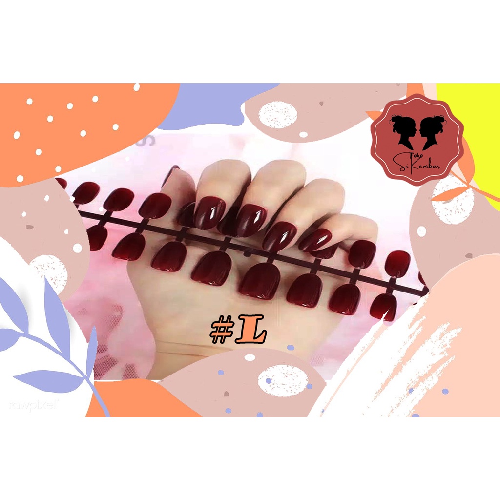 24Pc False Nail Art tips Glossy Nude Coffin Ballerina Drop shaped Press On Fake full