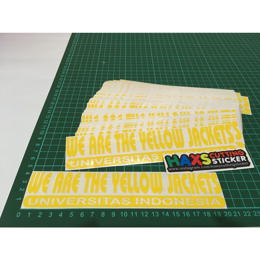 Cutting Sticker We Are The Yellow Jacket Universitas Indonesia Ukuran 20 Cm Untuk Mobil