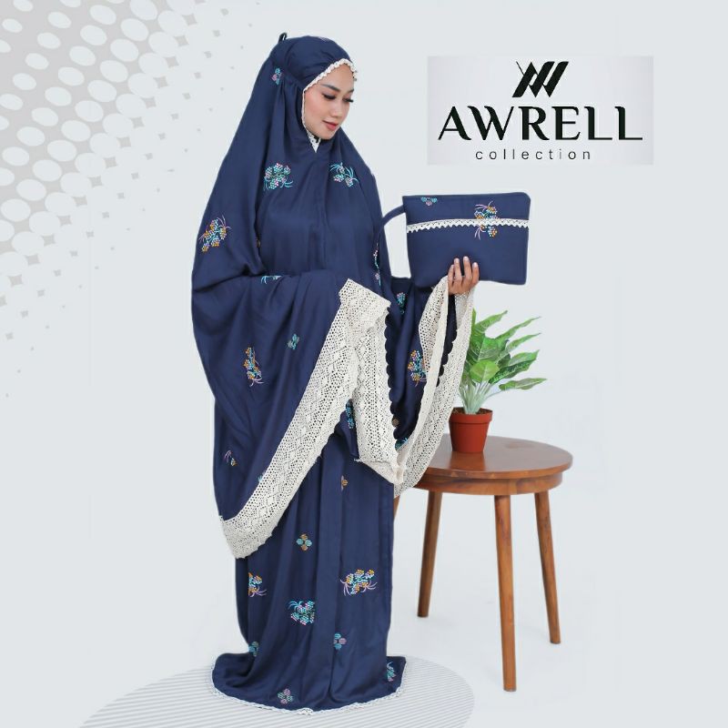 Awrellcollection - Mukena Dewasa Katun Rayon Airi Bordir Awrellseries