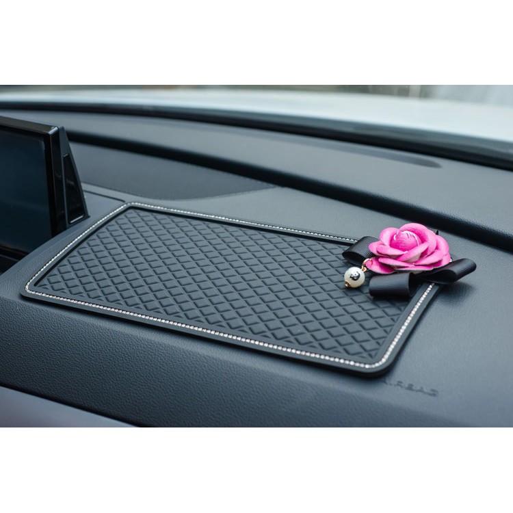 Antiselip Dashboard Mobil DAD Bunga Passion Flower Daisy Premium Import BESAR 29.5 x 15cm