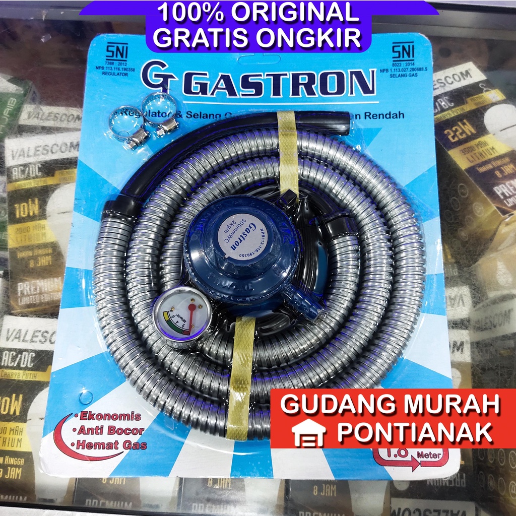 Selang Gas Paket GASTRON Anti Bocor Hemat GAS EKONOMIS SNI