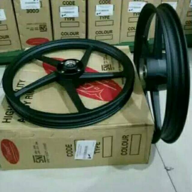 Pelek/Velg Racing ROSSI Ring 17 Palang 5 type Zigen Falcon motor Honda Supra 125 / Kharisma